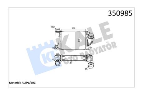 Інтеркулер Renault Kadjar (15-), Megane IV (16-)/Nissan Qashqai (14-), X-Trail (14-) 1.6 dCi OTO RADYATOR Kale '350985