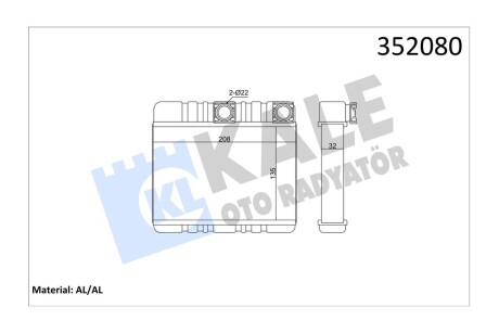 Радиатор отопителя Bmw 3, X3 Kale '352080