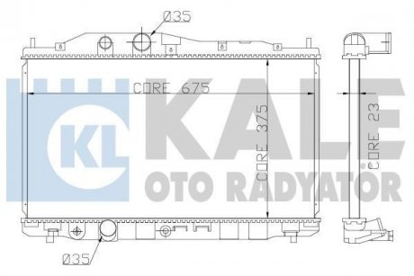 Радиатор охлаждения Honda Civic VIII Kale '357200