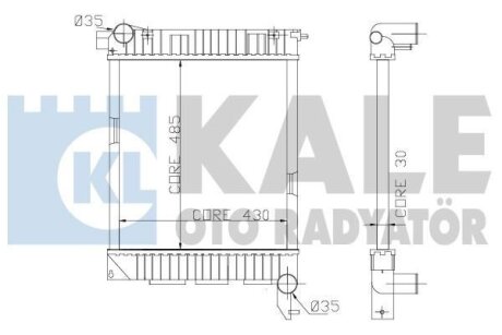 Радіатор охолодження двигуна (паяний) LR Freelander (98-) 2.0Di OTO RADYATOR Kale '359400