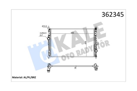 Радиатор охлаждения Citroen Berlingo, C4 Kale '362345