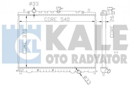Радиатор охлаждения двигателя KIA Rio II (05-11) 1.5 CRDi OTO RADYATOR Kale '374300