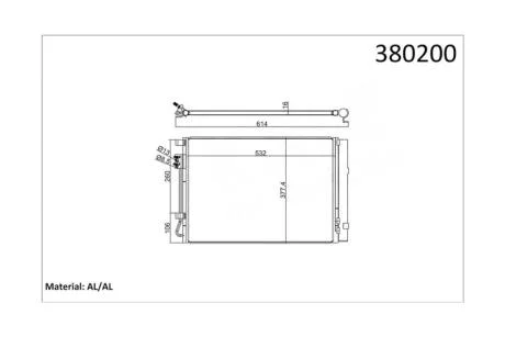 Радиатор кондиционера Hyundai Accent/KIA Rio III (10-) 1.4i, 1.6i KALE OTO RADYATOR Kale 380200