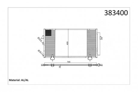 Радіатор кондиціонера Toyota Rav 4 II OTO RADYATOR Kale 383400