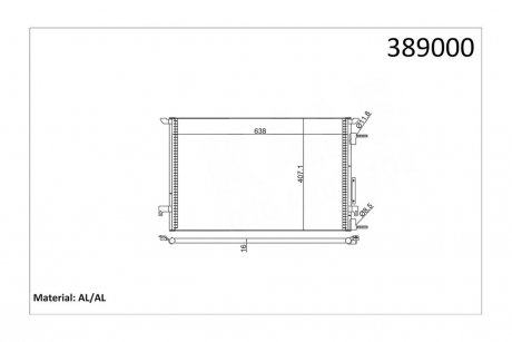 Радиатор кондиционера Fiat Croma, Opel Signum, Vectra C, Vectra C Gts OTO RADYATOR Kale 389000