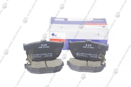 Колодки тормозные задн. диск. E9 (58215-2D300) Hyundai Elantra/Kia Cerato (06-) KAP (KoreaAutoParts) H07PADE900542 (фото 1)