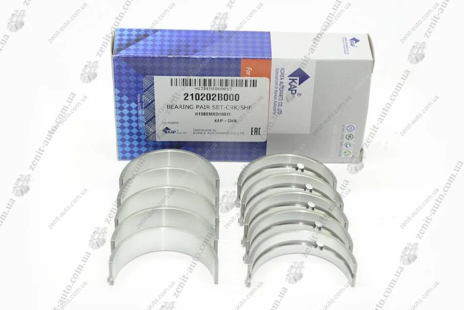 Вкладыши коренные (STD-B) (компл. на ДВС) Solaris(11-)/Elantra(07-)/Tucson(10-) (21020-2B010) KAP KAP (KoreaAutoParts) KM0100497CHN (фото 1)