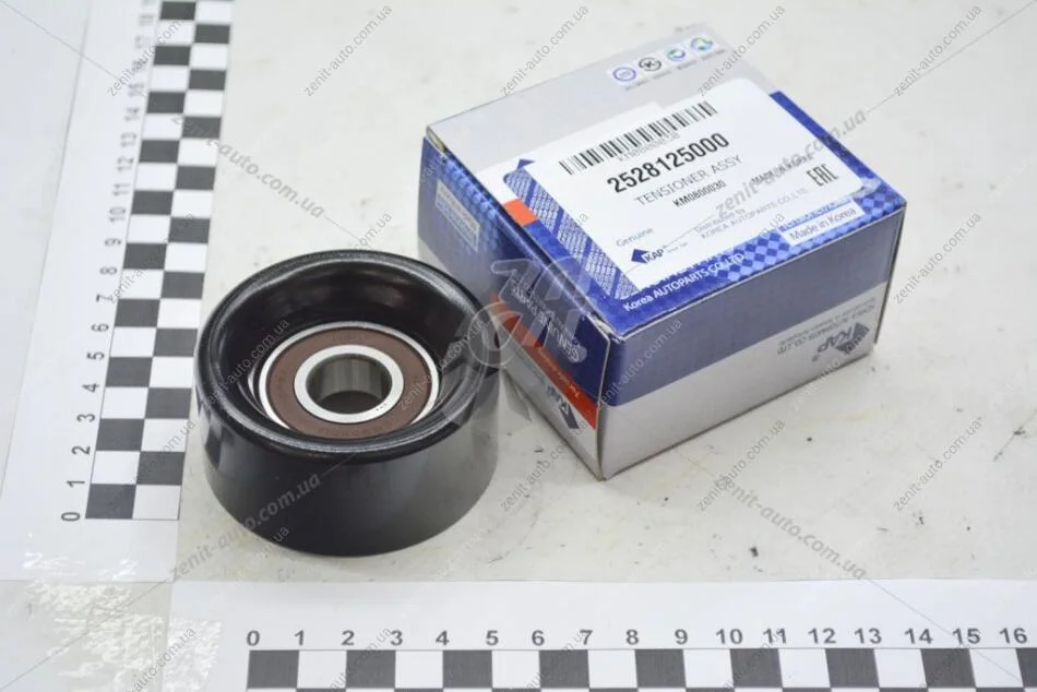 Ролик натягу ременя генератора (окремо ролик, підшипн. NSK) (25281-25000) IX-35(09-)/Santa Fe(09-)/Tucson(09-) KAP KAP (KoreaAutoParts) KM0800030 (фото 1)
