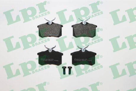 Колодки гальмівні дискові задні (+ болти) Audi A4 (B6,B7)/ Skoda Fabia, Octavia/ VW Caddy III, Golf (IV,V,VI) LPR '05P634