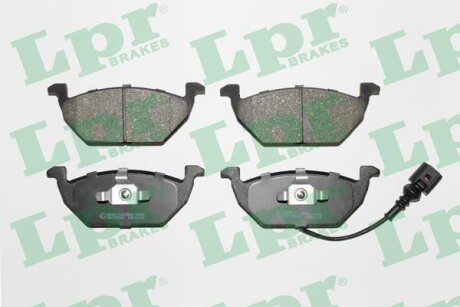 Колодки гальмівні дискові передні (+ датчик) Skoda Fabia (I,II), Octavia (I,II)/ VW Caddy III, Golf (IV,V,VI) LPR '05P692