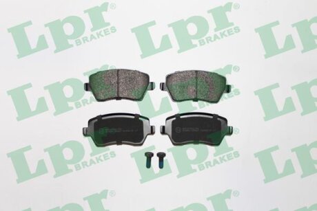 Колодки гальмівні дискові передні (+ болти) Renault Clio (III,IV), Duster (11-), Kangoo (08-), ZOE (12-) LPR '05P867