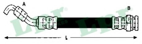 Шланг гальмівний передній Toyota Corolla (04-09) (L=245mm) LPR '6T48073