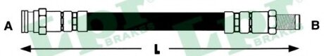 Шланг гальмівний передній Fiat Doblo (10-)/ Jeep Renegade (14-)/ Opel Combo (12-) (L=431mm) LPR '6T48350