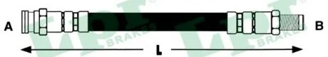Шланг гальмівний передній Fiat Doblo (10-)/ Jeep Renegade (14-)/ Opel Combo (12-) (L=431mm) (6T48350) LPR '6T48350