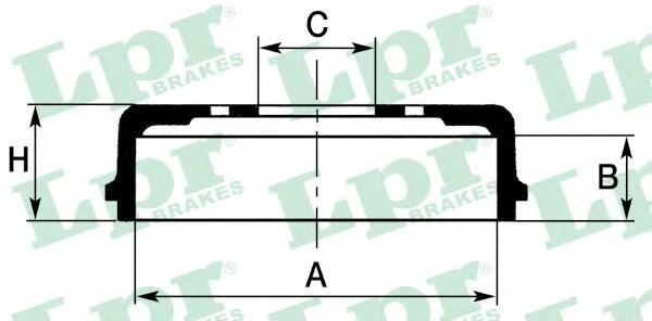 Барабан гальмівний (кратно 2) Toyota Fortuner (04-, 15-), Hilux (VII,VIII) (7D0720) LPR '7D0720 (фото 1)
