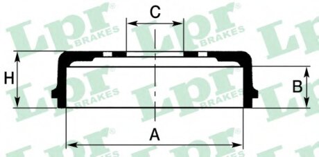 Барабан гальмівний (кратно 2) Hyundai Accent III, i20 (I,II)/ Kia Rio II LPR '7D0724