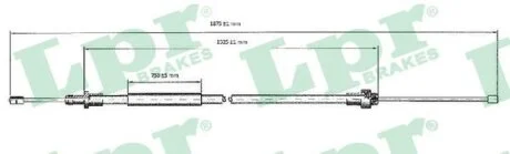 Трос ручника правий Citroen Berlingo (96-)/ Peugeot Partner (96-15) (L=1850/1510mm) (C0092B) LPR 'C0092B