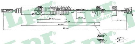 Трос зчеплення Citroen Jumpy I/ Fiat Scudo (98-06) (L=965/685mm) LPR 'C0241C