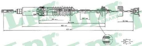 Трос зчеплення Citroen Jumpy I/ Fiat Scudo (98-06) (L=965/685mm) (C0241C) LPR 'C0241C
