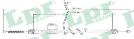 Трос ручника Ford Transit (00-06) (L=1605/1310mm) (C0294B) LPR 'C0294B