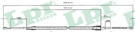 Трос ручника Skoda Octavia I (L=1620/960mm) LPR 'C0812B