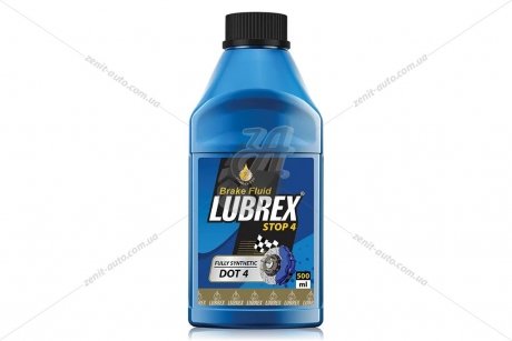 Тормозная жидкость BRAKE FLUID DOT-4, 500мл. LUBREX 1332000/0005