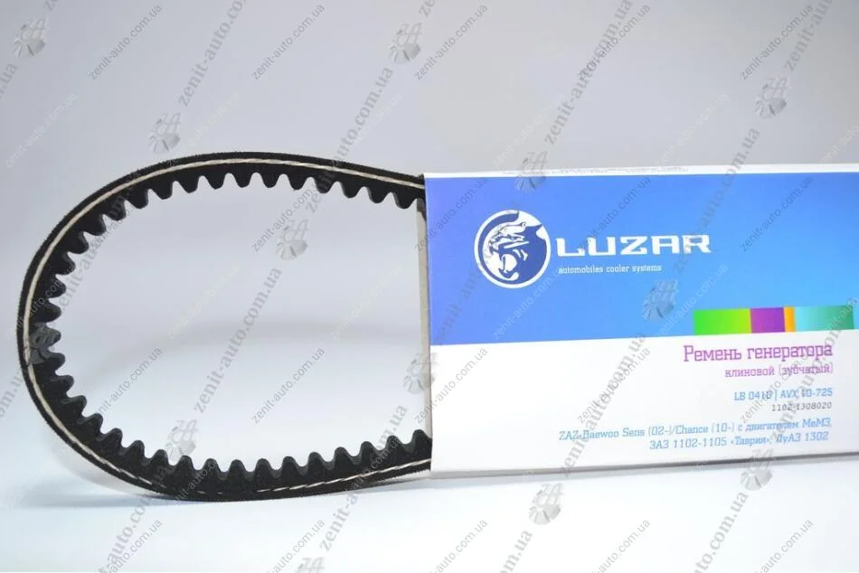 Ремень генератора Сенс/1102-05 (зубчатый) (L=725) Luzar LUZAR LB 0410 (фото 1)