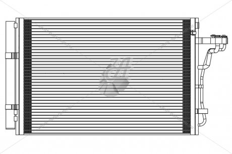 Радиатор кондиционера с ресивером Kia Soul II (14-) 1.6i/2.0i LUZAR LRAC 0819 (фото 1)