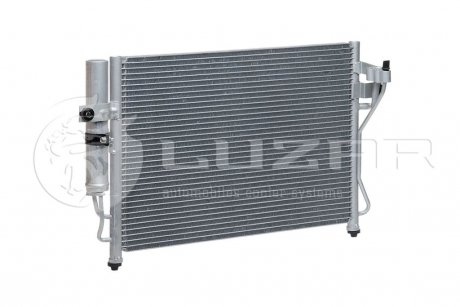 Радиатор кондиционера Getz 1.1/1.3/1.4/1.6 (02-) АКПП/МКПП с ресивером LUZAR LRAC 081C1