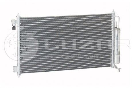 Радіатор кондиціонеру Micra 1.0/1.2/1.4 (02-) МКПП з ресівером LUZAR LRAC 14AX (фото 1)