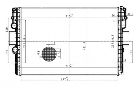 Радиатор охлаждения DAILY (06-) 2.3JTD / 2.3D LUZAR LRc 1641