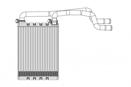 Радиатор отопителя Nissan Juke (F15) (10-) 202*162*26 (Трубки+хомуты, 2шт.) LUZAR LRh 14KA (фото 1)