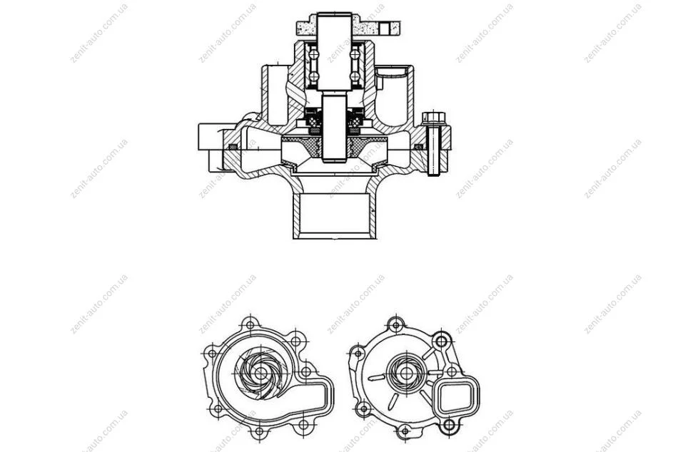 Насос водяний Mazda CX-5 (11-)/3 (14-) 2.0i Sky-Active Luzar LUZAR LWP 2504 (фото 1)