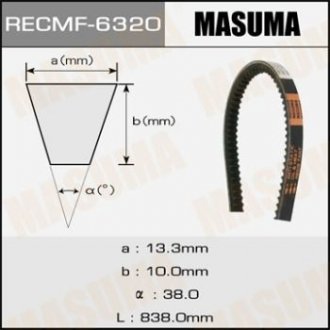 Ремінь клиновий, 13x838 мм MASUMA 6320