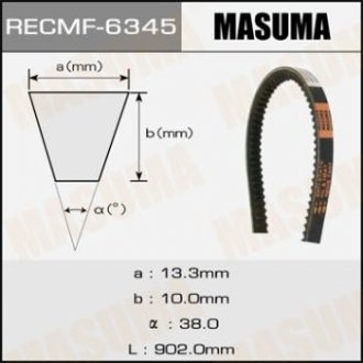 Ремінь клиновий, 13x902 мм MASUMA 6345