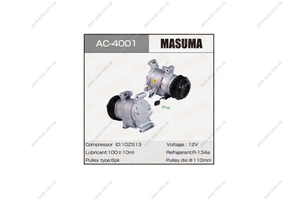 Компресор кондиціонера MAZDA CX-5, MAZDA 6/KE, GL/PE-VPS, SKYACTIV-G (AC4001) MASUMA 'AC4001 (фото 1)