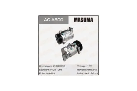 Компрессор кондиционера CHEVROLET CRUZE / LXV, LDE (ACA500) MASUMA 'ACA500
