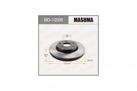 Диск тормозной передний (кратно 2) Toyota RAV 4 (05-18) (BD-1226) MASUMA BD1226