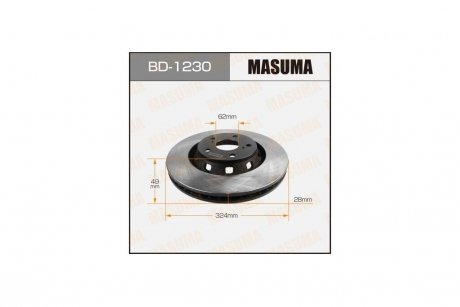 Диск тормозной передний Toyota Venza (09-16) (Кратно 2 шт) MASUMA BD1230