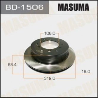 Диск тормозной задний (кратно 2) RAV4/ ASA33L MASUMA 'BD1506