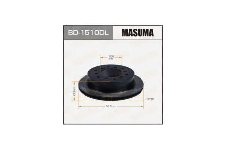 Диск гальмівний задній перфорований LAND CRUISER/KDJ90L LH (BD-1510DL) MASUMA 'BD1510DL