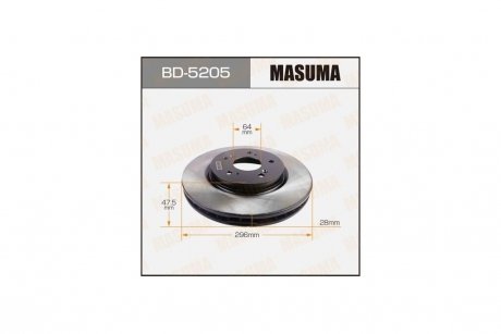 Диск тормозной передний (кратно 2) Honda CR-V (07-) (BD-5205) MASUMA BD5205 (фото 1)