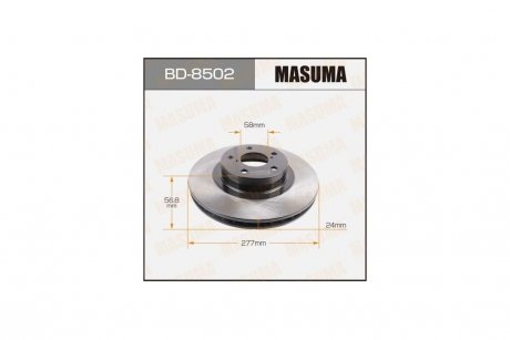 Диск гальмівний передній (кратно 2) FORESTER/S11 (BD-8502) MASUMA BD8502 (фото 1)