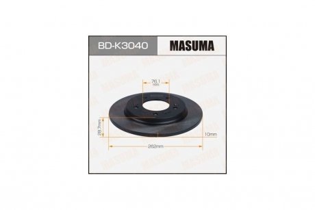 Диск тормозной задний HYUNDAI CRETA16-(Кратно 2 шт) MASUMA BDK3040 (фото 1)