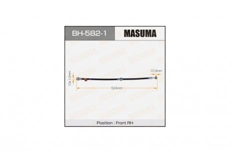 Шланг тормозной передний правый Nissan Teana (08-14) (BH-582-1) MASUMA BH5821 (фото 1)