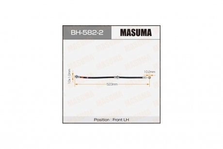 Шланг тормозной передний левый Nissan Teana (08-14) (BH-582-2) MASUMA BH5822 (фото 1)