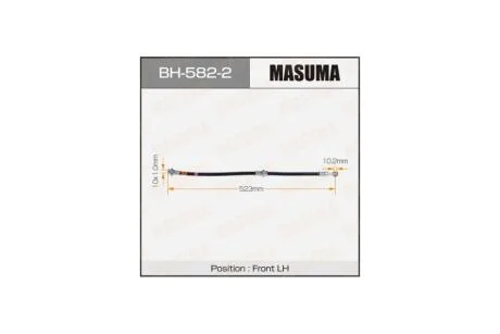 Шланг тормозной передний левый Nissan Teana (08-14) (BH-582-2) MASUMA BH5822