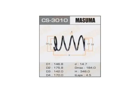 Пружина подвески передняя Mitsubishi Outlander (08-14) (CS-3010) MASUMA CS3010