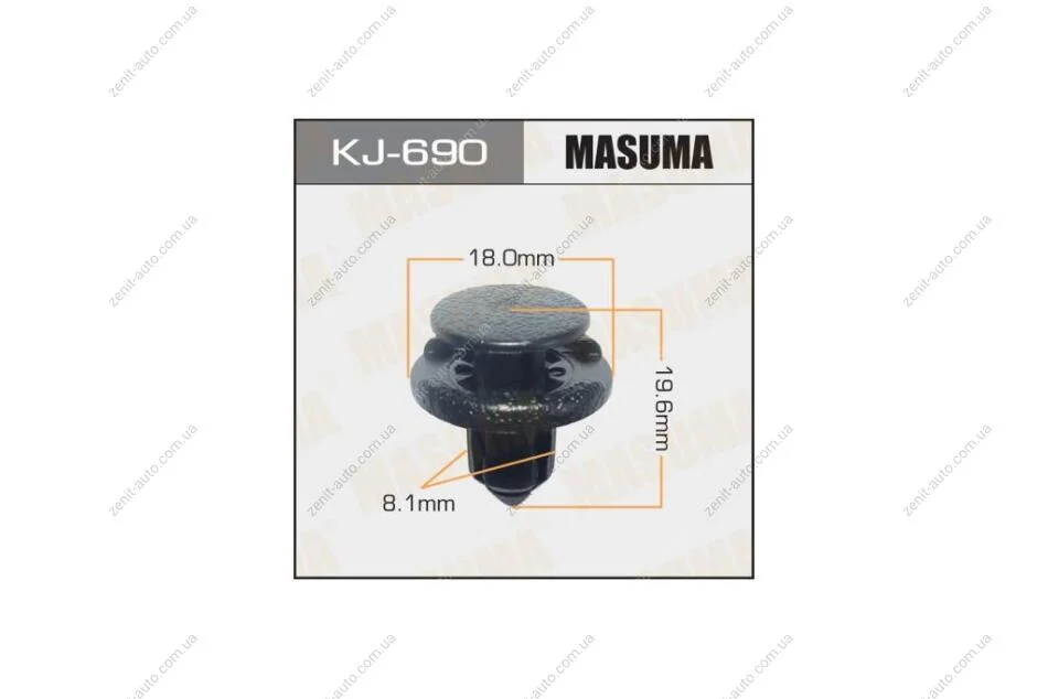 Клипса (кратно 50) (KJ-690) MASUMA 'KJ690PCS50 (фото 1)