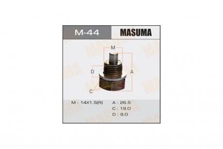 Пробка сливная поддона (с шайбой 14x1.5mm) Mazda MASUMA M44